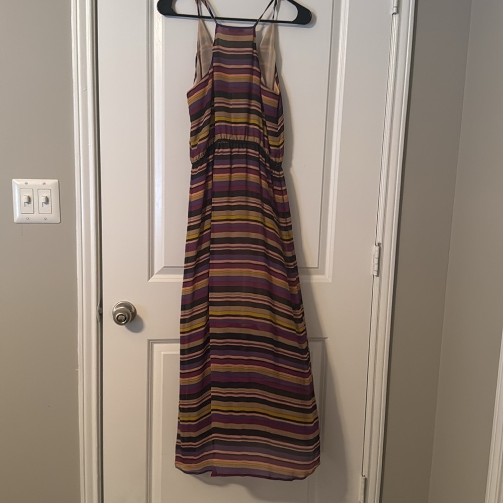 Joie Jesbelle Striped Silk V-Neck Midi/Maxi Dress, Small, Used Good Condition - Picture 4 of 4